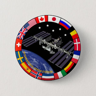 ISS-leden Composite Logo Ronde Button 5,7 Cm