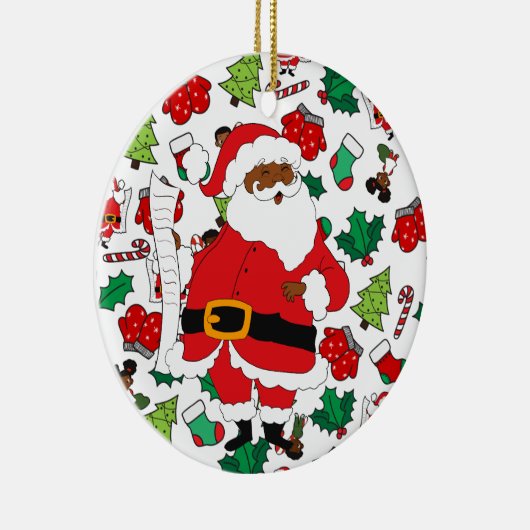 Issa Black Kerstkerstkerstmis Keramisch Ornament (Rechts)