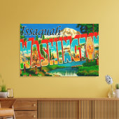 Issaquah, Washington - Grote letterscènes Canvas Afdruk (Insitu (Woonkamer))