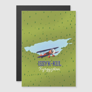 Issyk-Kul Kirgizië meer reizen poster kunst.