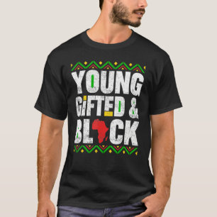 ist Young Black Dashiki African Pride History Maan T-shirt