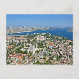Istanboel - Sultanahmet (uitzicht van de lucht) Briefkaart