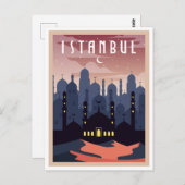 Istanboel Turkije Cityscape Crescent Briefkaart (Voorkant / Achterkant)