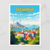Istanboel Turkije Reizen  Illustratie Briefkaart (Voorkant)