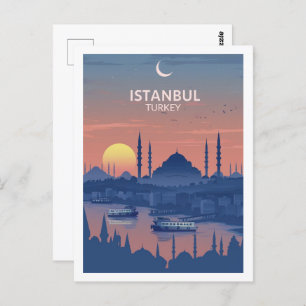 Istanboel Turkije Vintage Beroemde Reisplaats Briefkaart