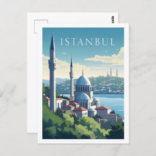 Istanboel Turkije Vintage Beroemde Reisplaats Briefkaart