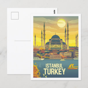 Istanboel Turkije Vintage Beroemde Reisplaats Briefkaart