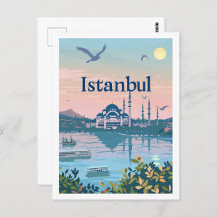 Istanboel Turkije Vintage Beroemde Reisplaats Briefkaart