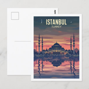 Istanboel Turkije Vintage Beroemde Reisplaats Briefkaart