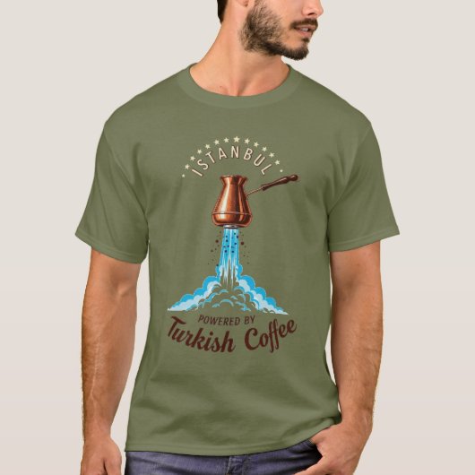 Istanboelse Turkse koffie thema T-shirt (Voorkant)