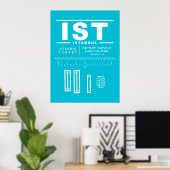 Istanbul Airport IST Poster (Thuiskantoor)