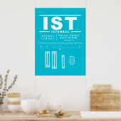 Istanbul Airport IST Poster (Keuken)