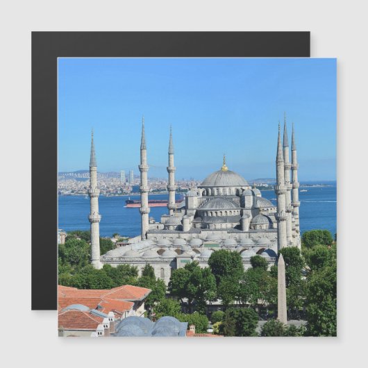 Istanbul Blauwe Moskee Nachtlandschap Premium Reiz (Voorkant / Achterkant)