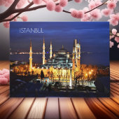 Istanbul Blauwe Moskee Nachtlandschap Premium Reiz Briefkaart