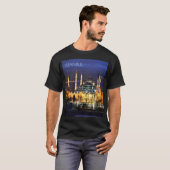 Istanbul Blauwe Moskee Nachtlandschap Premium Reiz T-shirt (Voorkant volledig)