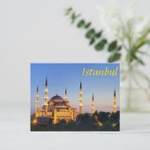 Istanbul - Blue Mosque at twilight Briefkaart (Staand voorkant)