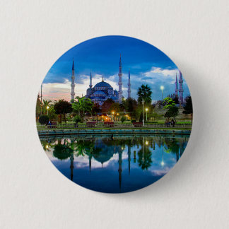 Istanbul Blue Mosque in Turkije Ronde Button 5,7 Cm