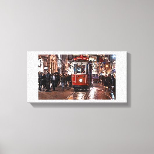 Istanbul Christmas retro Canvas Afdruk (Voorkant)