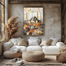 Istanbul Hagia Sophia Abstracte Druppel Schilderij