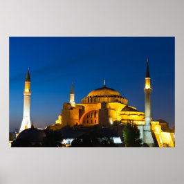Istanbul - Hagia Sophia op het Poster van de schem