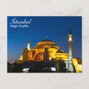 Istanbul - Hagia Sophia 's nachts briefkaart
