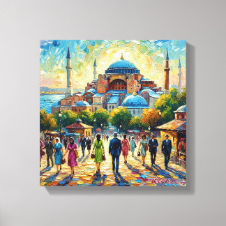 Istanbul Hagia Sophia Waterfront Home Decor Canvas Afdruk