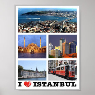 Istanbul - ik hou van Turkije - Poster