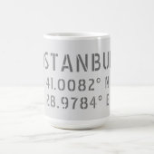 Istanbul Latitude- en Longitude-coördinaten Koffiemok (Center)