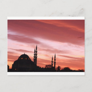 Istanbul-Mosque silhouette Briefkaart