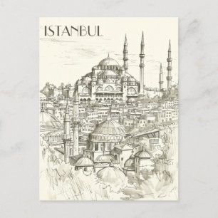 Istanbul Reizen Briefkaart