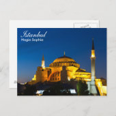 Istanbul - Sainte-Sophie à la carte postale de nui (Devant / Derrière)