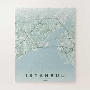 Istanbul Stad Turkije Kaart Minimalistisch Ontwerp Legpuzzel