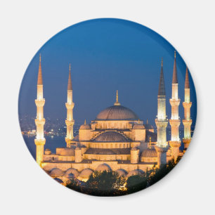Istanbul - Sultan Ahmed Mosque bij nacht magnet Magneet