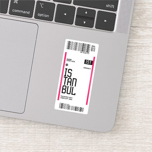 Istanbul Travel Ticket Sticker (Detail)