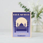 Istanbul Turkey  Blue Mosque Travel Briefkaart (Staand voorkant)