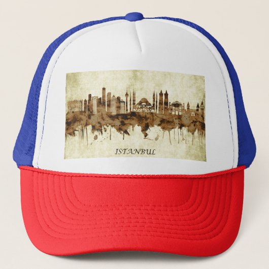 Istanbul Turkey Cityscape Trucker Pet (Voorkant)