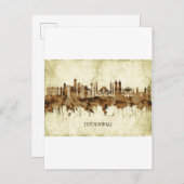 Istanbul Turkey Cityscape Uitnodiging Briefkaart (Voorkant / Achterkant)