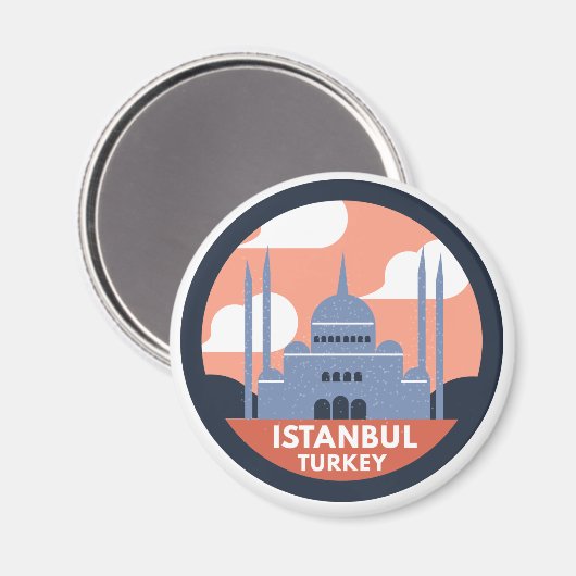 Istanbul Turkey magnet Magneet (Voorkant / Achterkant)