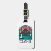  Istanbul Turkey Skyline Bagagelabel (Voorkant verticaal)