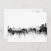 Istanbul Turkey Skyline Briefkaart (Voorkant / Achterkant)
