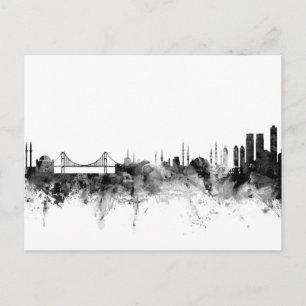 Istanbul Turkey Skyline Briefkaart
