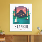  Istanbul Turkey Skyline Canvas Afdruk (Insitu (Woonkamer))