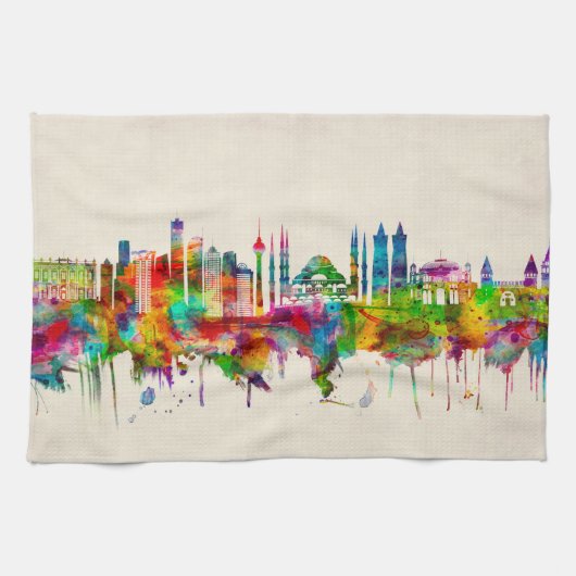 Istanbul Turkey Skyline Theedoek (Horizontaal)