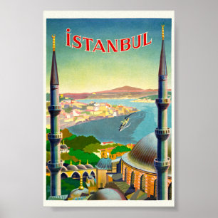 Istanbul Turkey Vintage Poster 1939