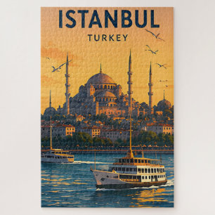🕌 Istanbul Turkije Blauwe Moskee en Bosphorus Uit Legpuzzel