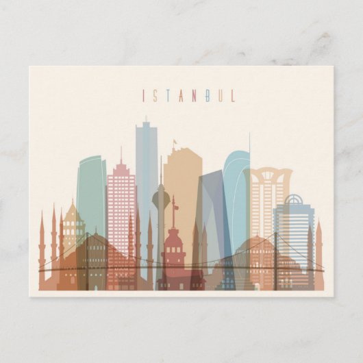 Istanbul, Turkije | City Skyline Briefkaart (Voorkant)