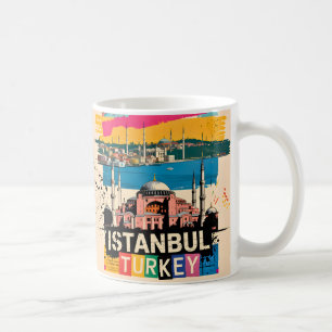 Istanbul Turkije Hagia Sophia Retro Pop Art Reis Koffiemok