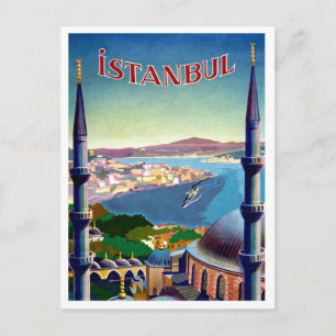 Istanbul, Turkije, panorama uitzicht op de kust Briefkaart