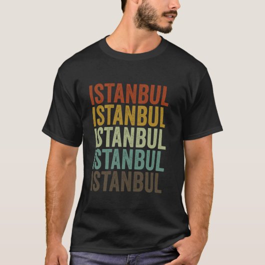 Istanbul Turkije Retro Vintage T-shirt (Voorkant)