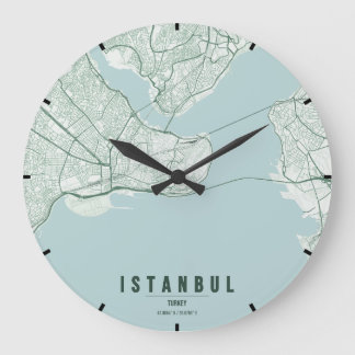 Istanbul Turkije Stadkaart Minimaal Grote Klok